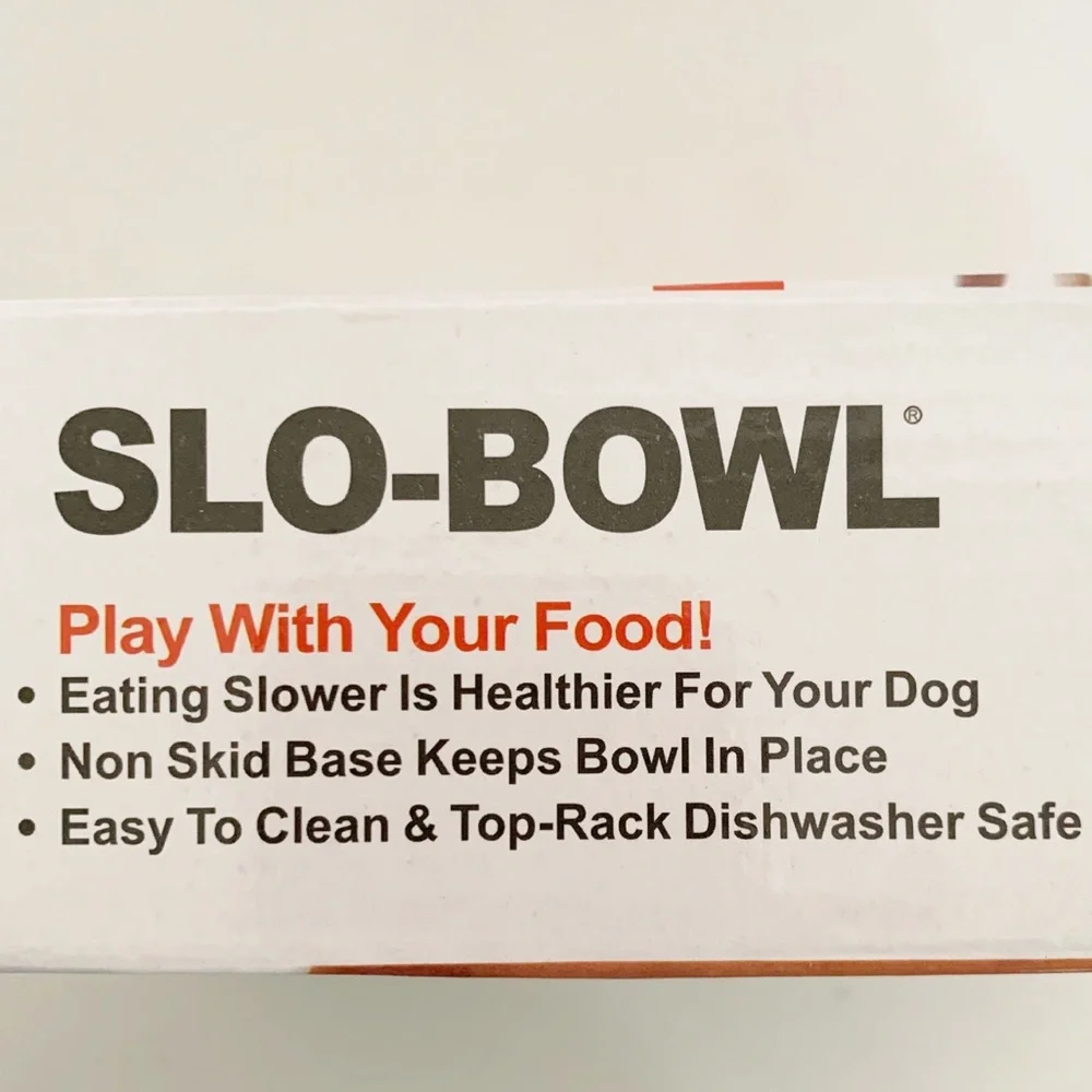 SLO BOWL Play With Your Food Orange Bowl Holds 2 Cups